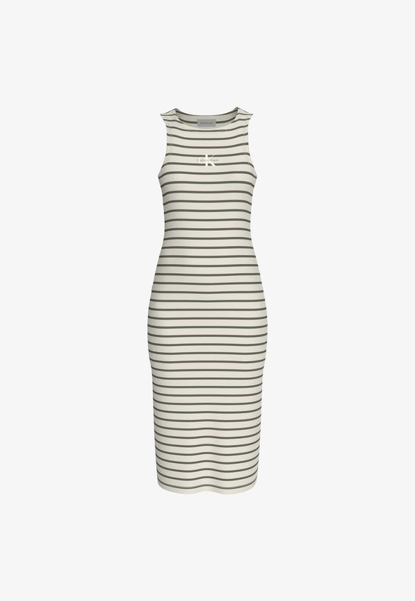 Calvin Klein Jeans Jersey dress - tofu high sea stripe