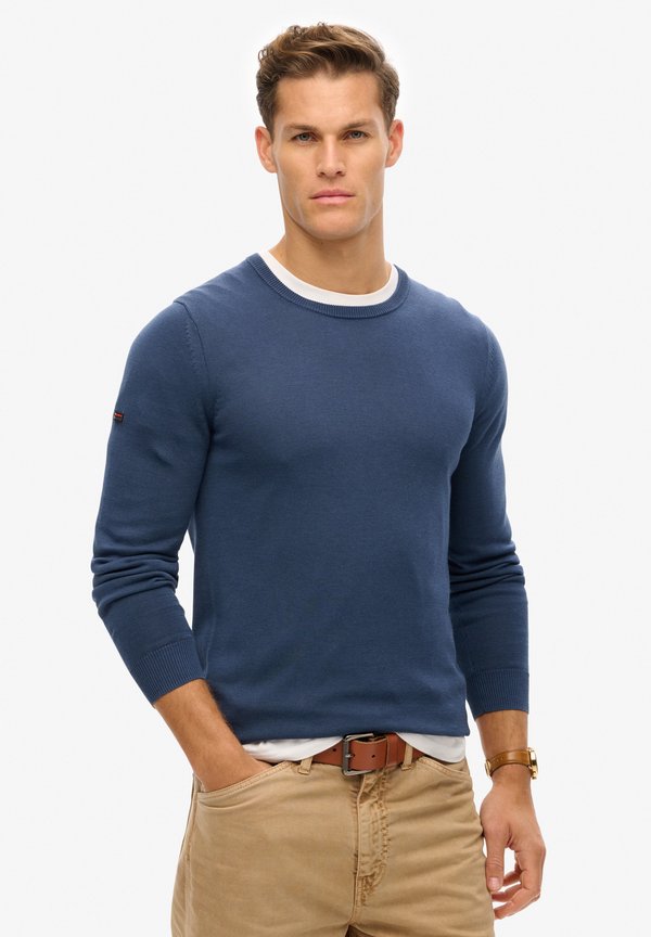 Superdry & Co ESSENTIALS LIGHTWEIGHT CREW - Jumper - sargasso sea blue