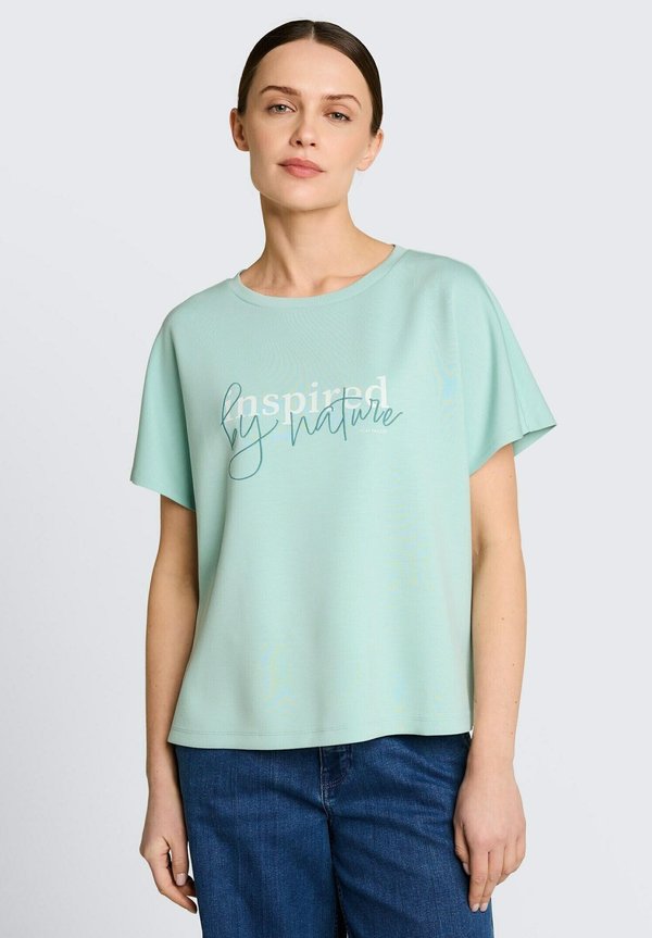 TOM TAILOR TOM TAILOR T-SHIRT LOOSE FIT SCUBA T-SHIRT MIT PRINT - Print T-shirt - blue haze