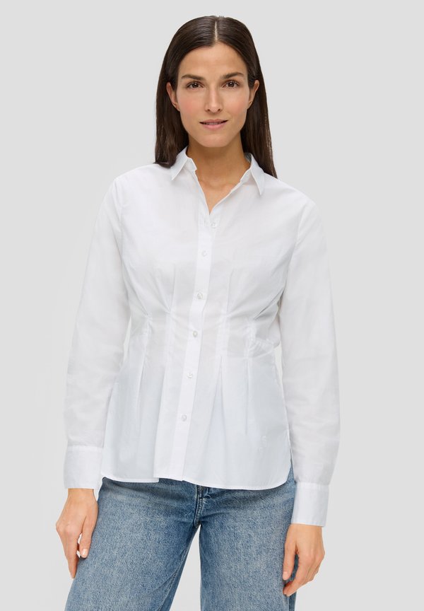 s.Oliver Button-down blouse - weiß