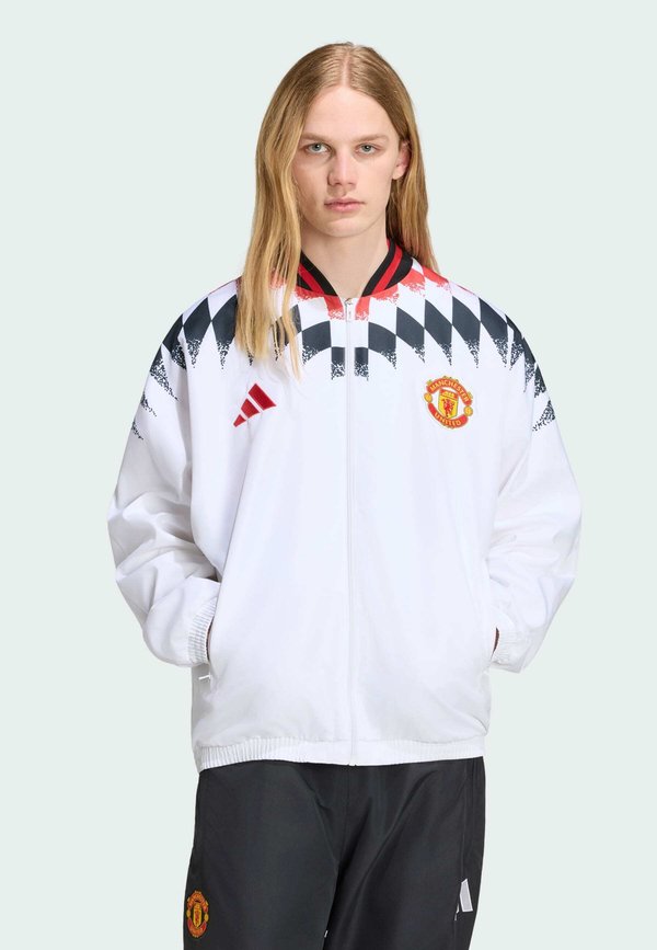 adidas Performance ADIDAS PERFORMANCE MANCHESTER UNITED STADIUM TRACK TOP - Club wear - white