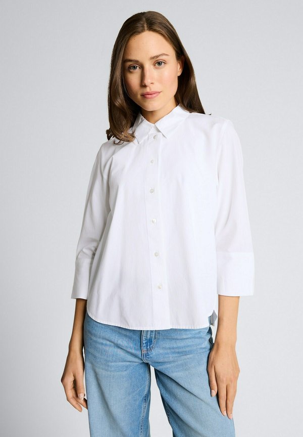 TOM TAILOR MODERN STRIPED - Button-down blouse - white