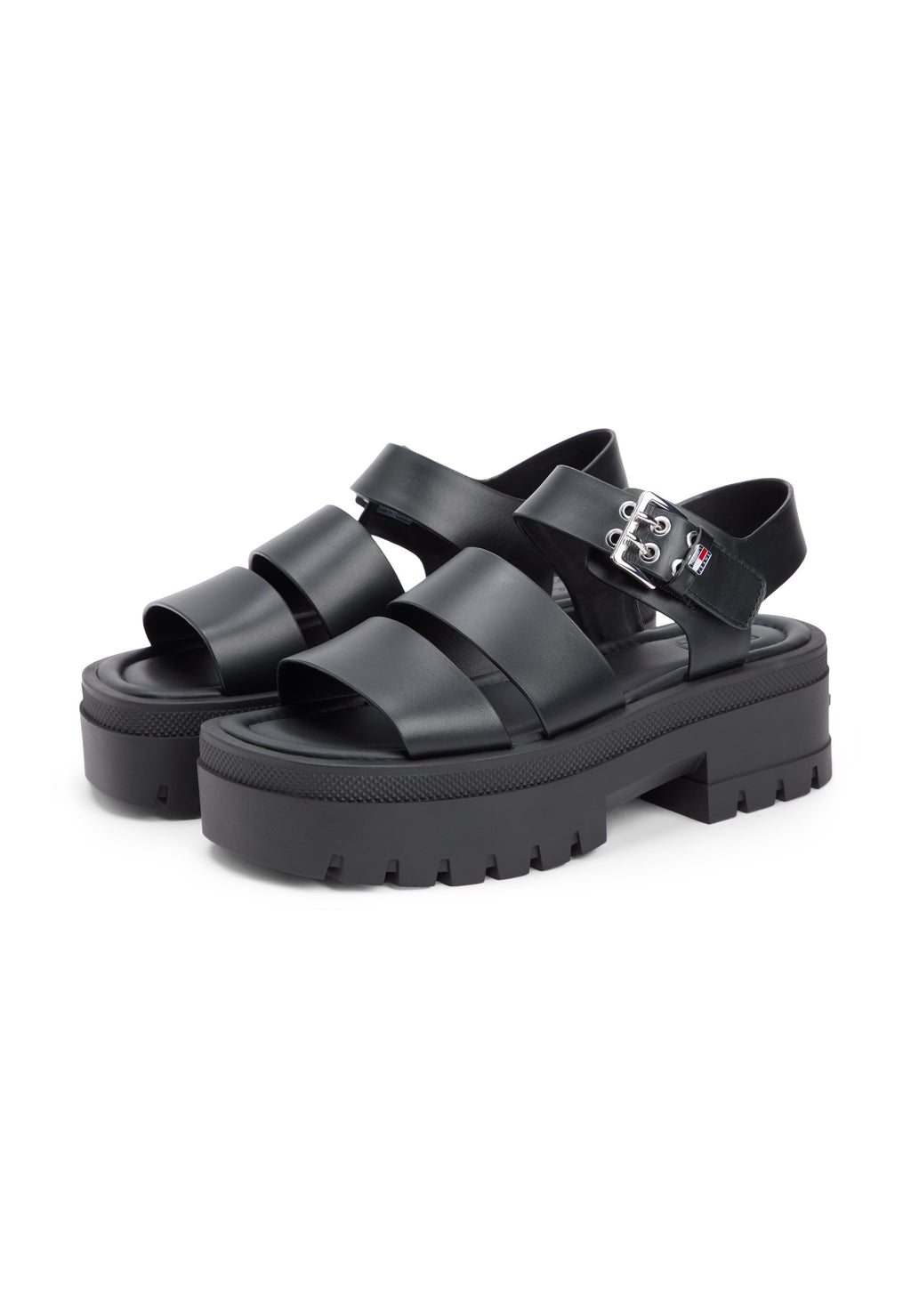 Tommy Jeans BUCKLE LEATHER CLEAT PLATFORM SANDALS