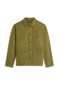 WASHED FLAG EMBROIDERY DENIM CHORE JACKET Media 1