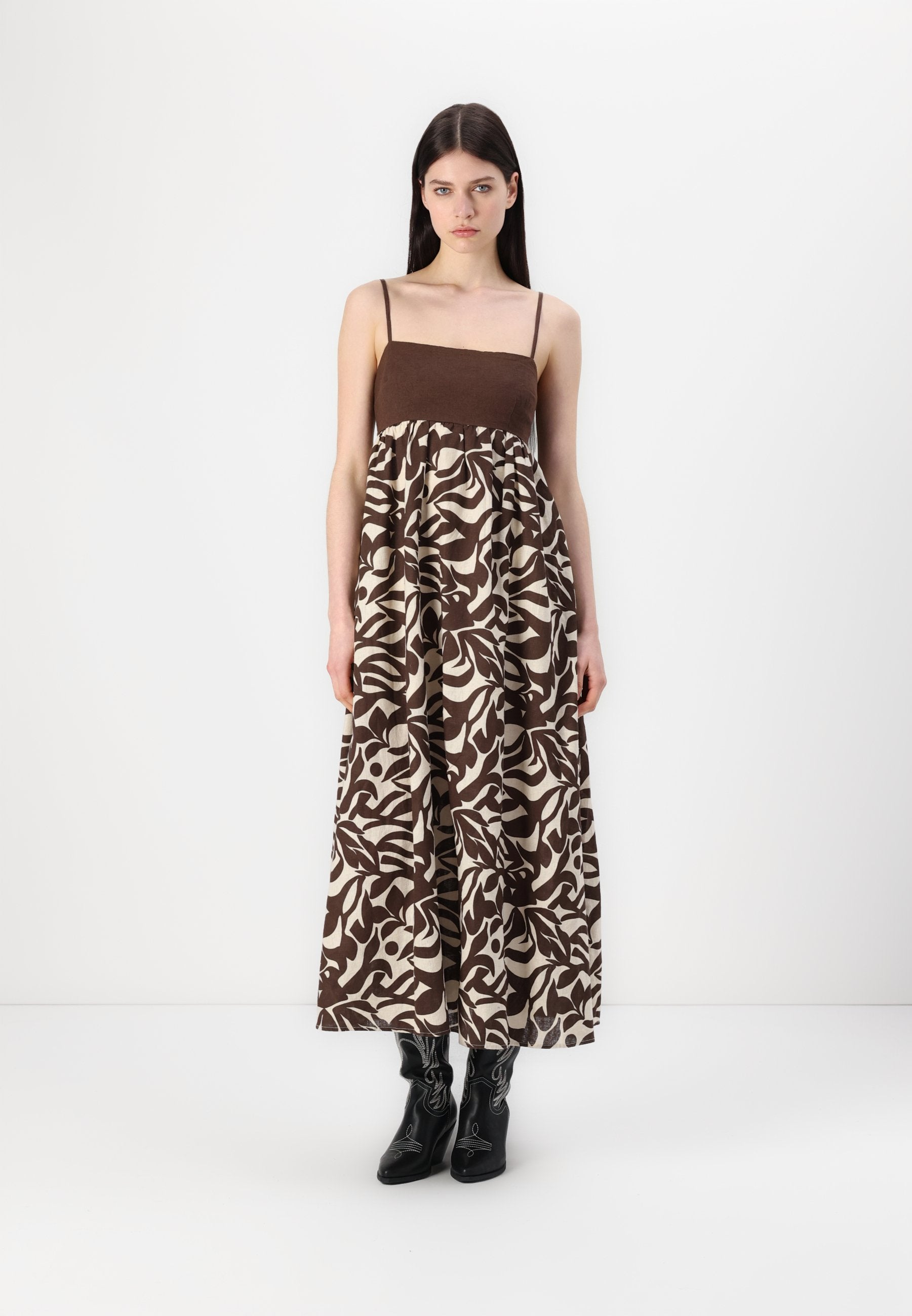 Abercrombie & Fitch Tie-Back Babydoll Maxi Dress