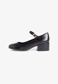 Tommy Hilfiger LEATHER MARY JANE BLOCK HEELS - Classic heels - black