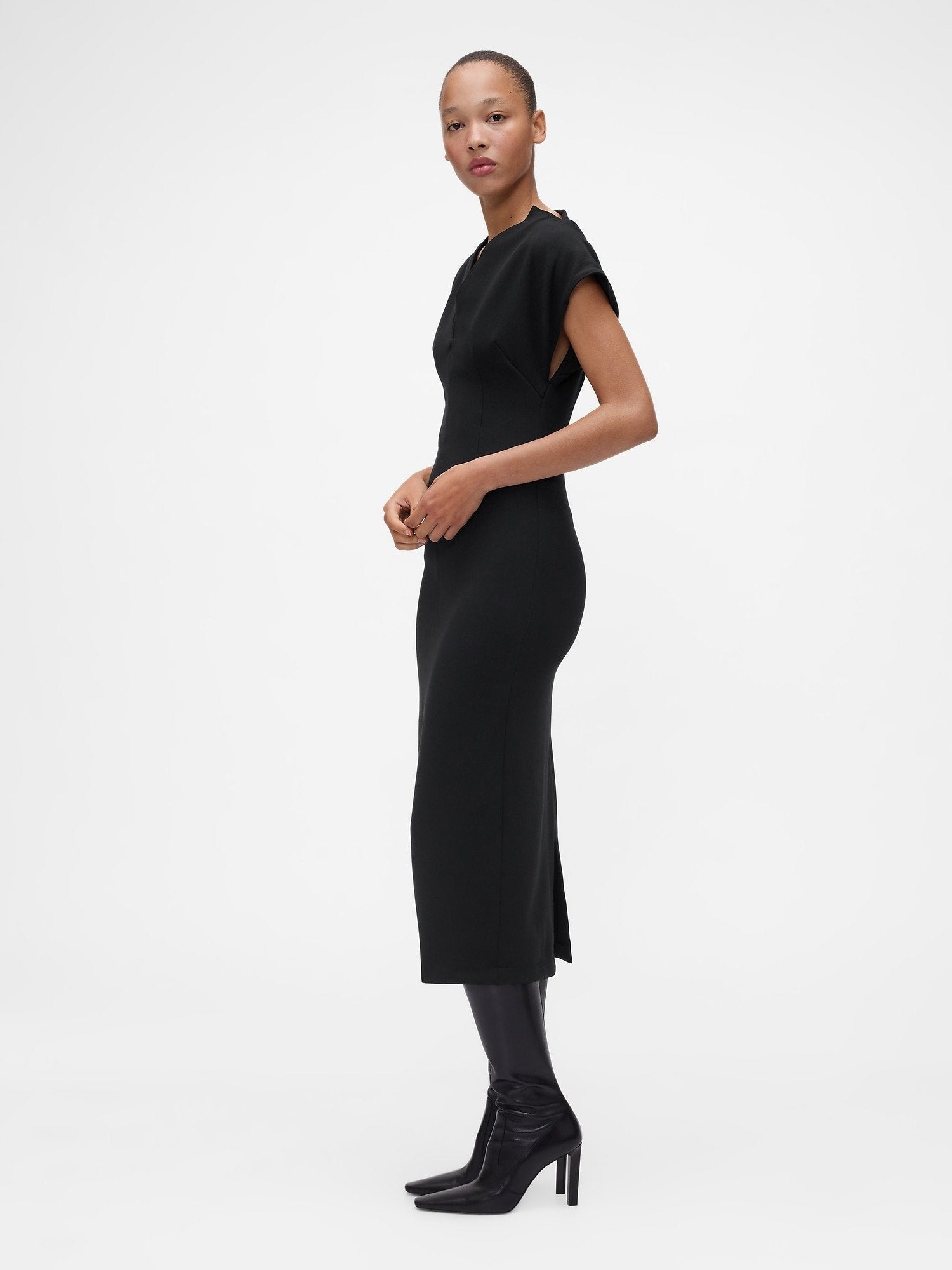 GAP GAPSTUDIO STRUCTURED MIDI DRESS