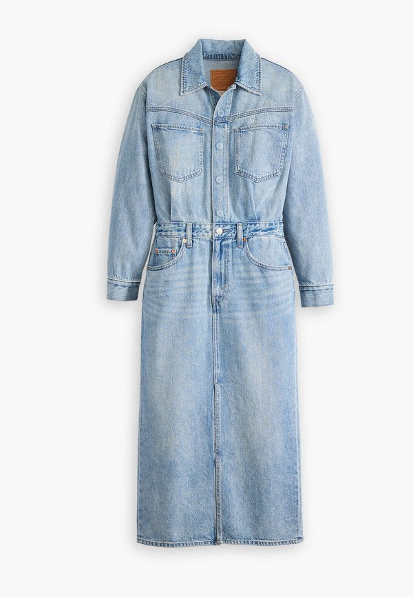 Levi's® WESTERN MIDI DRESS - Denim dress - light-blue denim