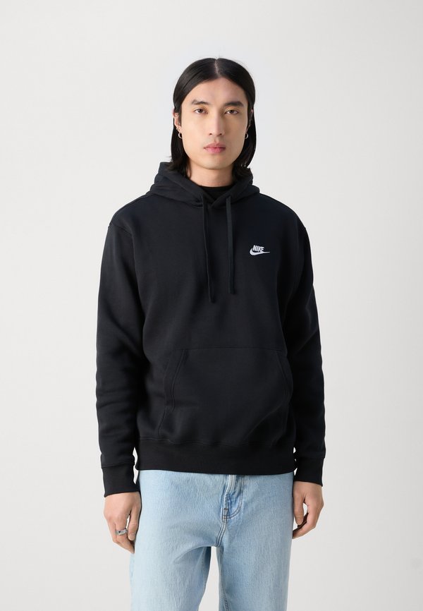 Nike Sportswear SPORTSWEAR CLUB FLEECE - Hoodie - black/white
