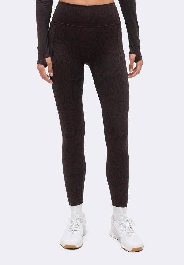 adidas Performance OPTIME PRIMELIFT SNAKE 7/8 LEGGINGS - Leggings - aurora coffee/black