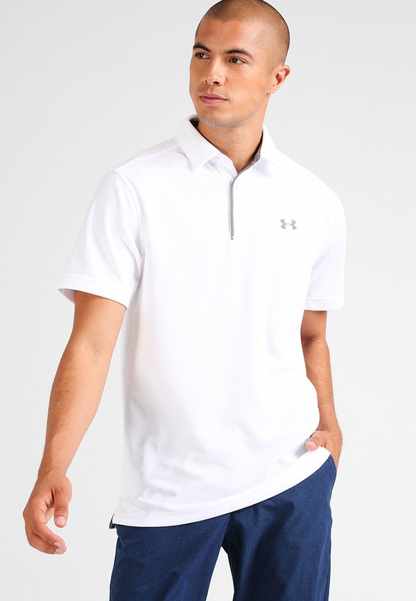 Under Armour TECH - Polo shirt - white/graphite