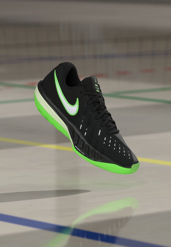 Nike Performance AIR ZOOM G.T. CUT ACADEMY 2 UNISEX - Basketball shoes - black/voltage green/volt tint/white