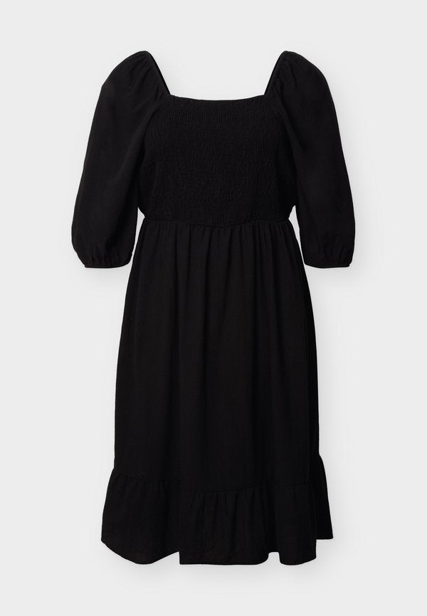 Vero Moda Curve VMCDICTHE 3/4 SQUARE CALF DRESS - Day dress - black