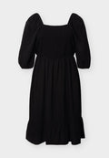 Vero Moda Curve VMCDICTHE 3/4 SQUARE CALF DRESS - Day dress - black