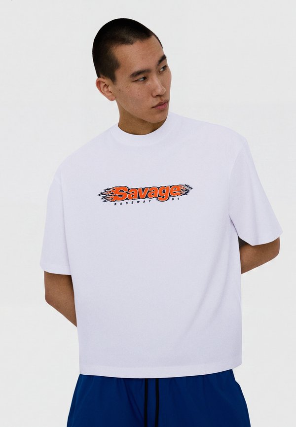 Bershka MULTIPRINT - TSHIRT - Print T-shirt - white