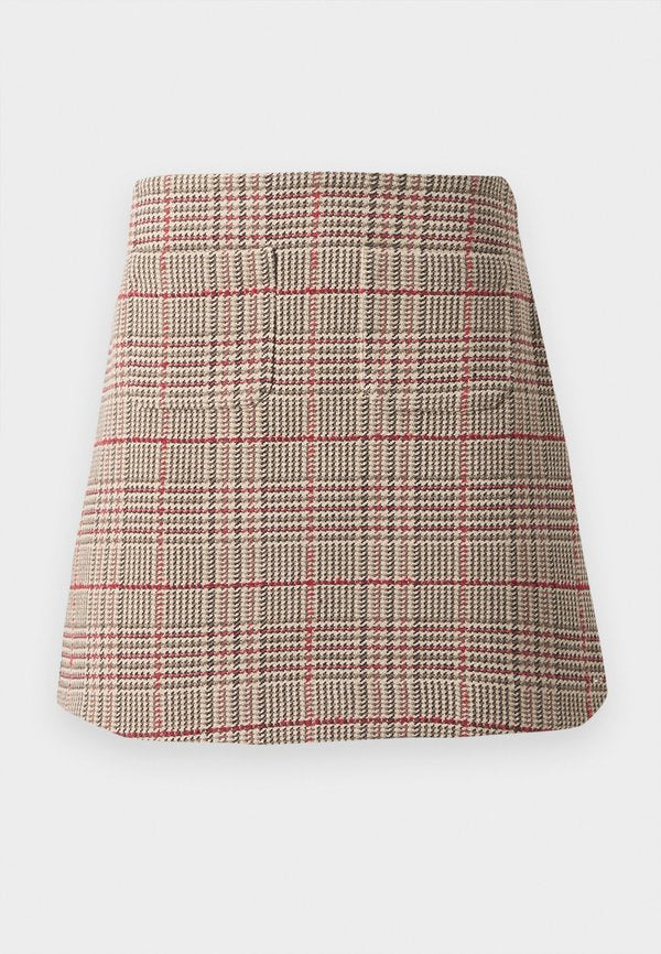 Tommy Hilfiger SEASONAL TEXTURE MINI SKIRT - A-line skirt - red/grey