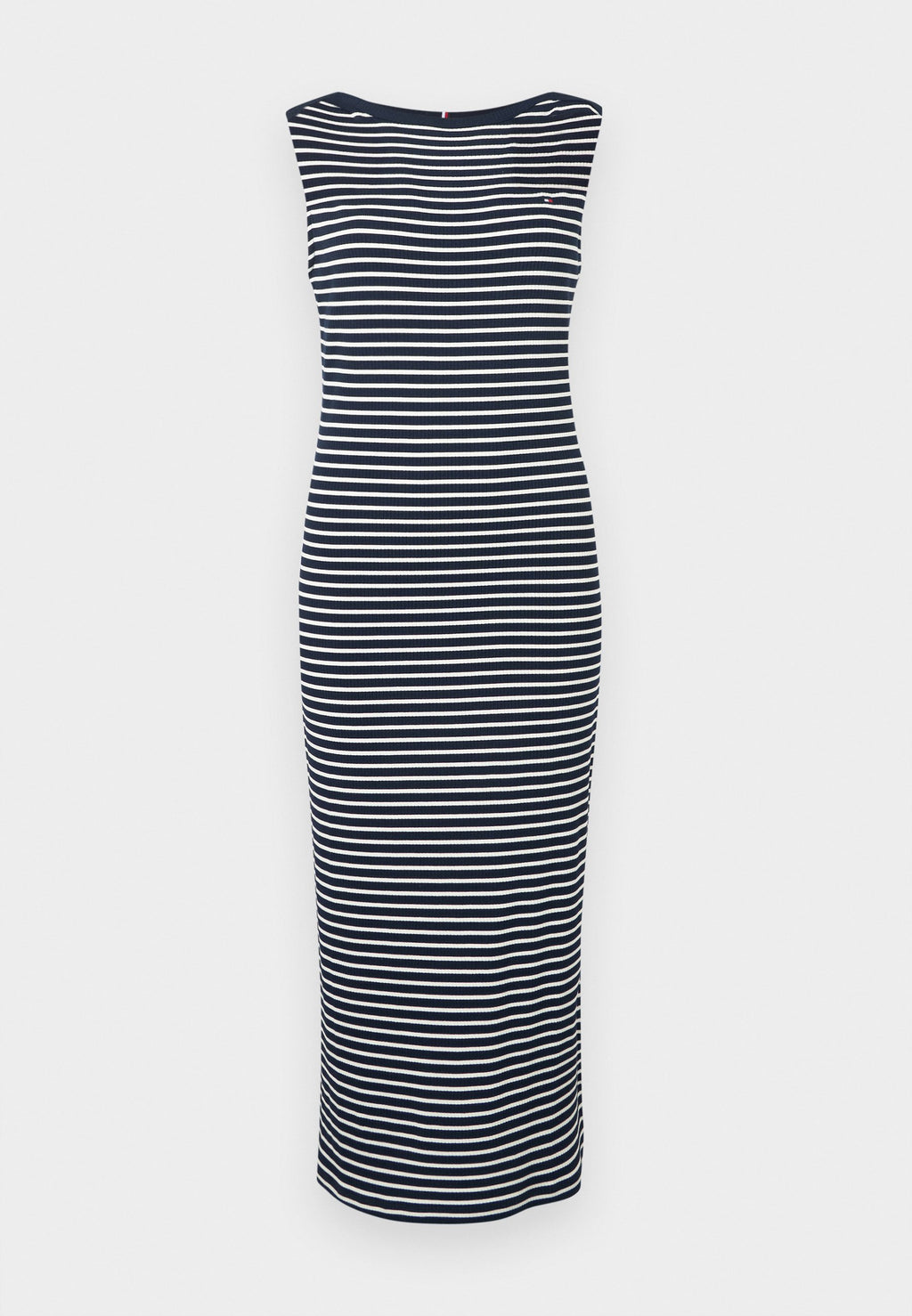 BOAT NECK SLIM MIDI BODYCON DRESS Media 1