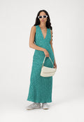 Abercrombie & Fitch V-NECK CRINKLE COLUMN MAXI