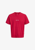 Jack & Jones JORNORREBRO EMB TEE SS CREW NECK NOOS - Print T-shirt - rio red