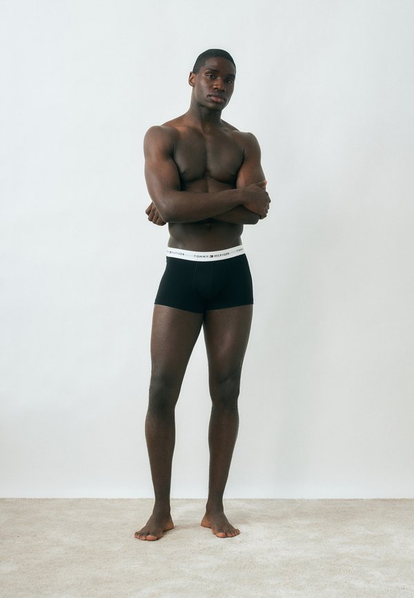Tommy Hilfiger LOW RISE TRUNKS SIGNITURE  3 PACK - Trunks - black/dark blue/grey