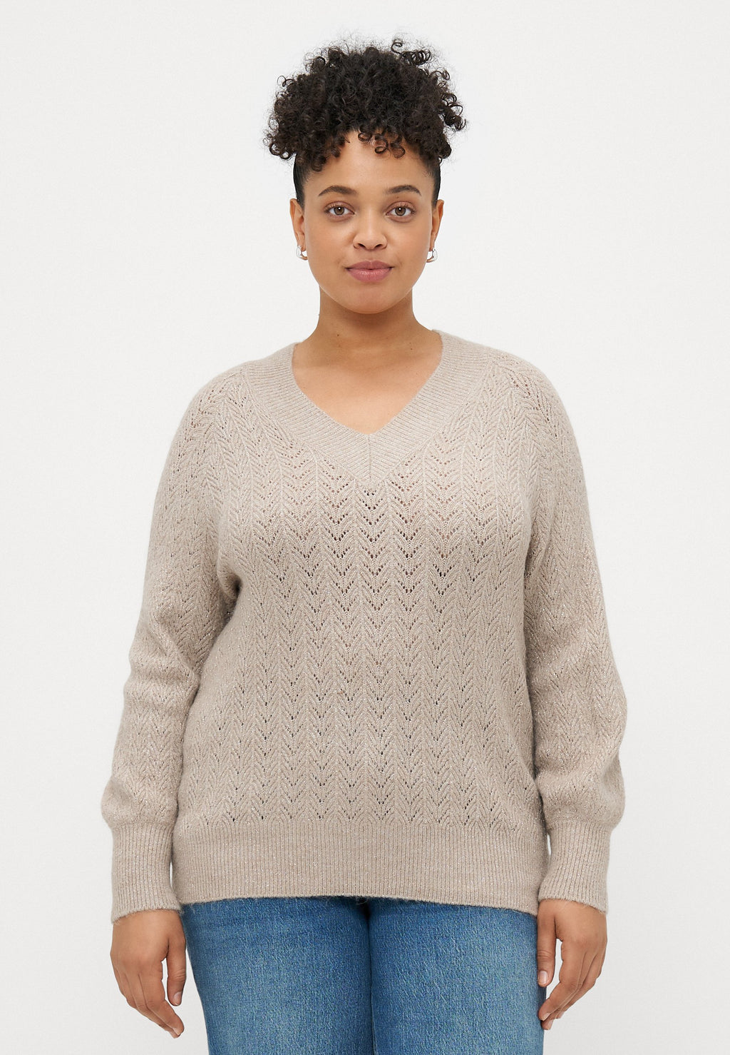CARLUCILLA GLITTER V NECK  Media 3
