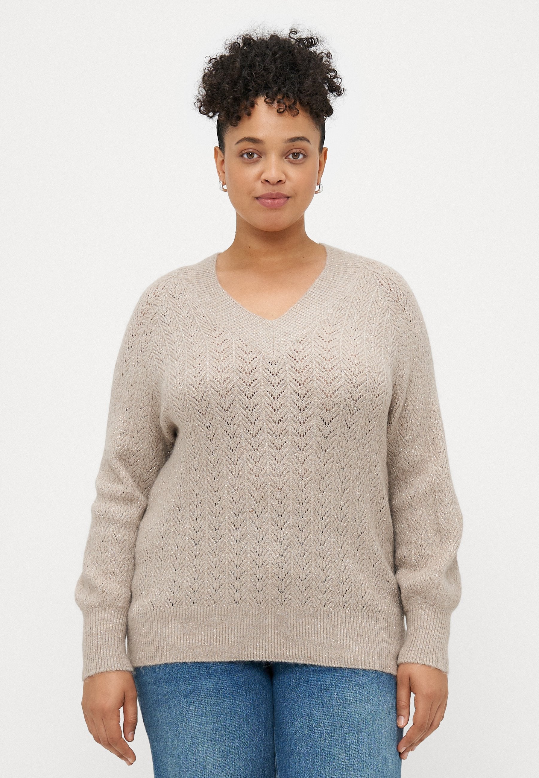 CARLUCILLA GLITTER V NECK  Media 3