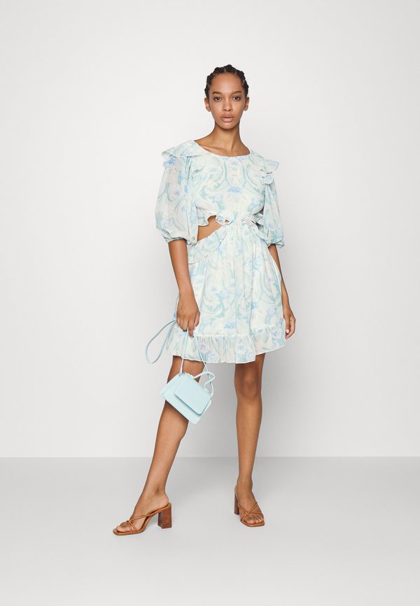 IN THE STYLE LORNA LUXE FRILL HEM CUT OUT BACK DRESS