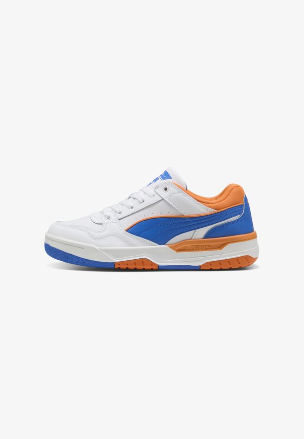 Puma REBOUND RETRO SNEAKERS UNISEX - Skate shoes - white- team royal-rickie orange