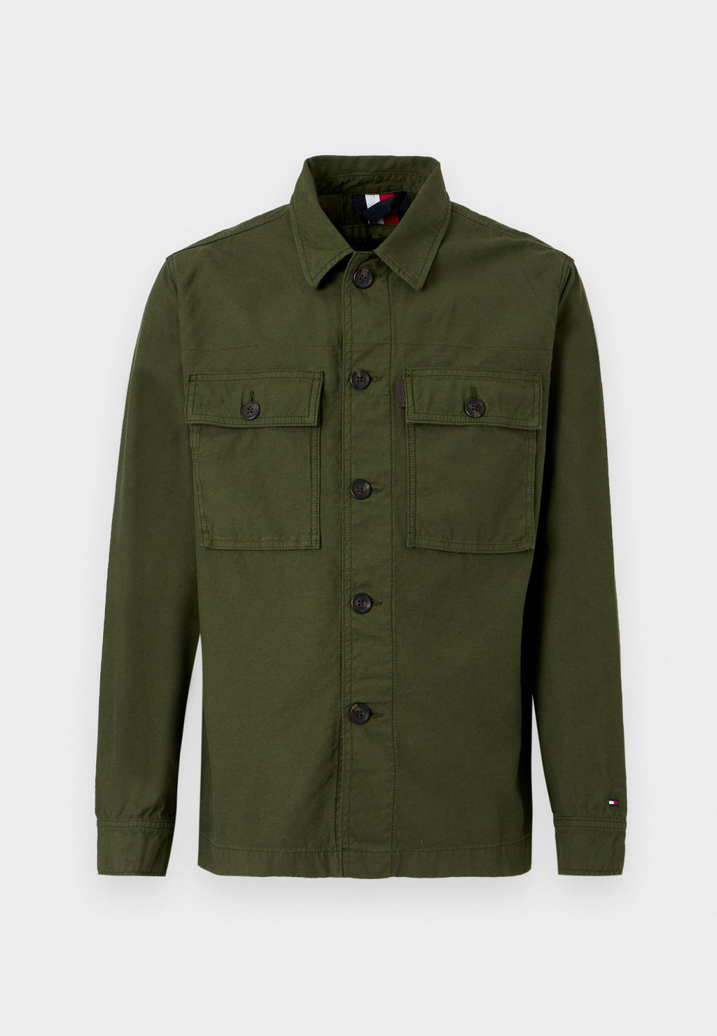 TEXTURED WASHED SATEEN UTILITY SHIRT JACKET Media 1