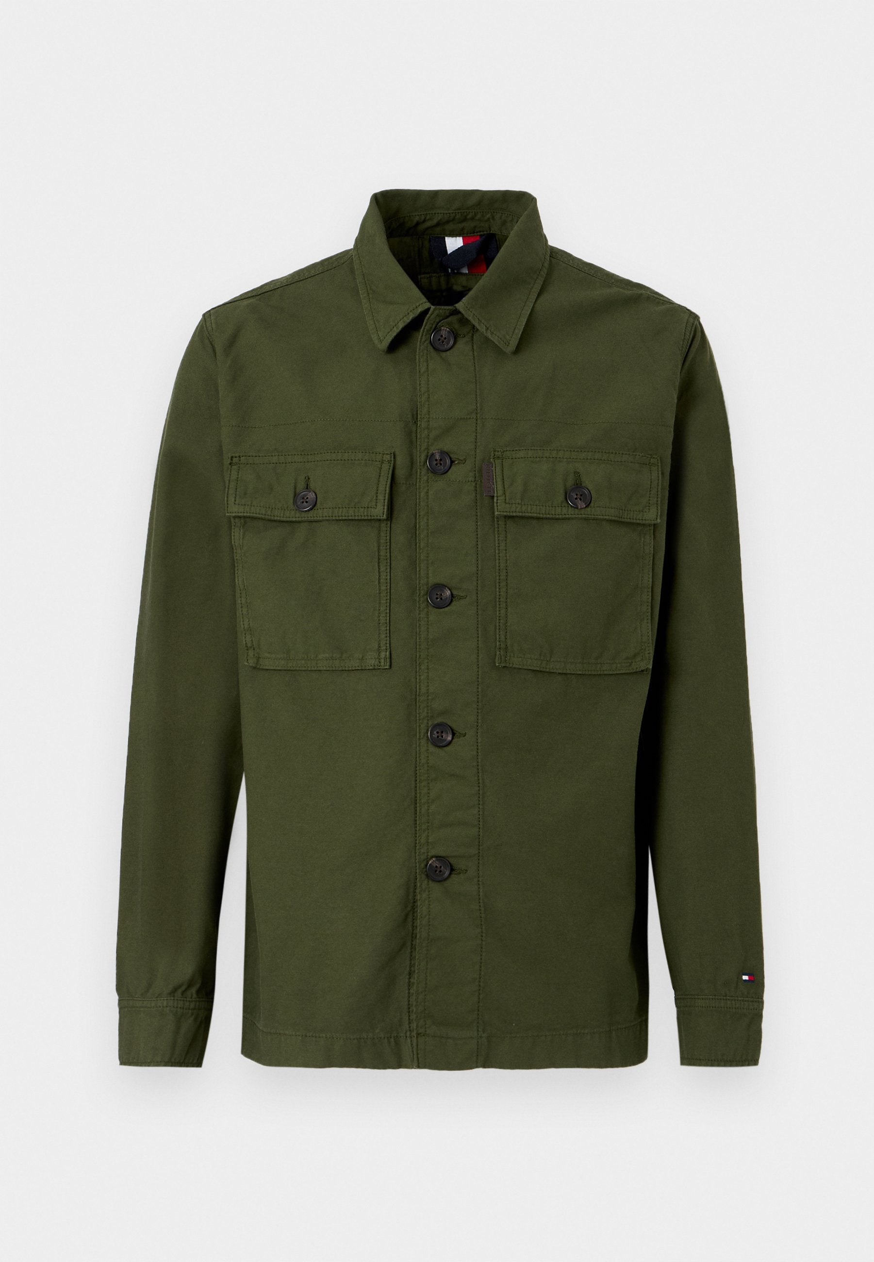 TEXTURED WASHED SATEEN UTILITY SHIRT JACKET Media 1
