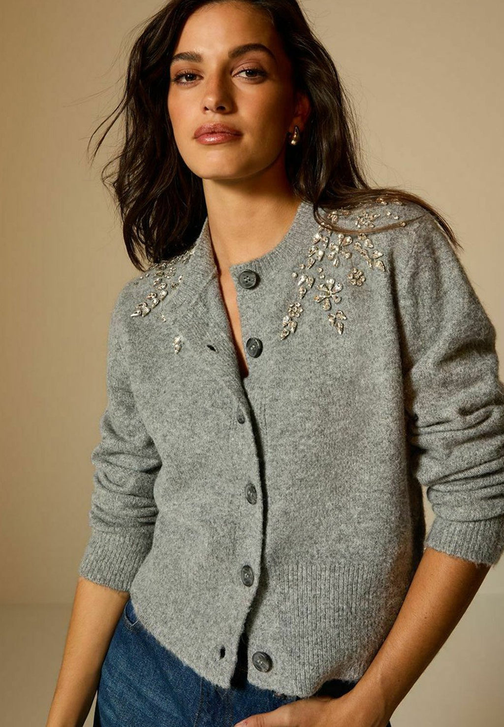 New Look DIAMANTE FLORAL EMBELLISHED