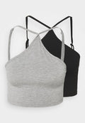 Missguided ONE SHOULDER CROP 2 PACK