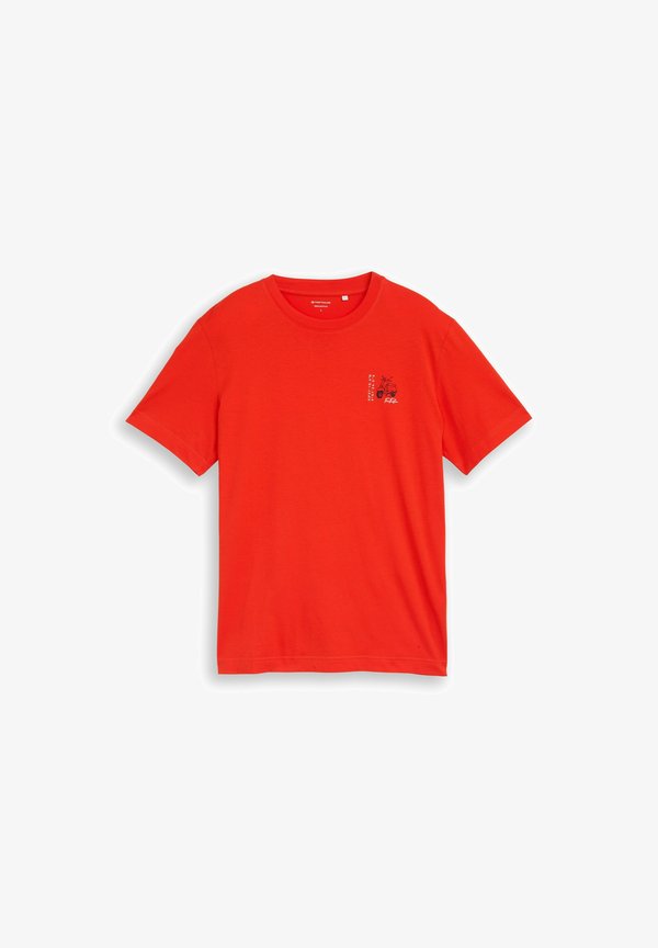 TOM TAILOR T-SHIRT MIT PRINT - Print T-shirt - orange red