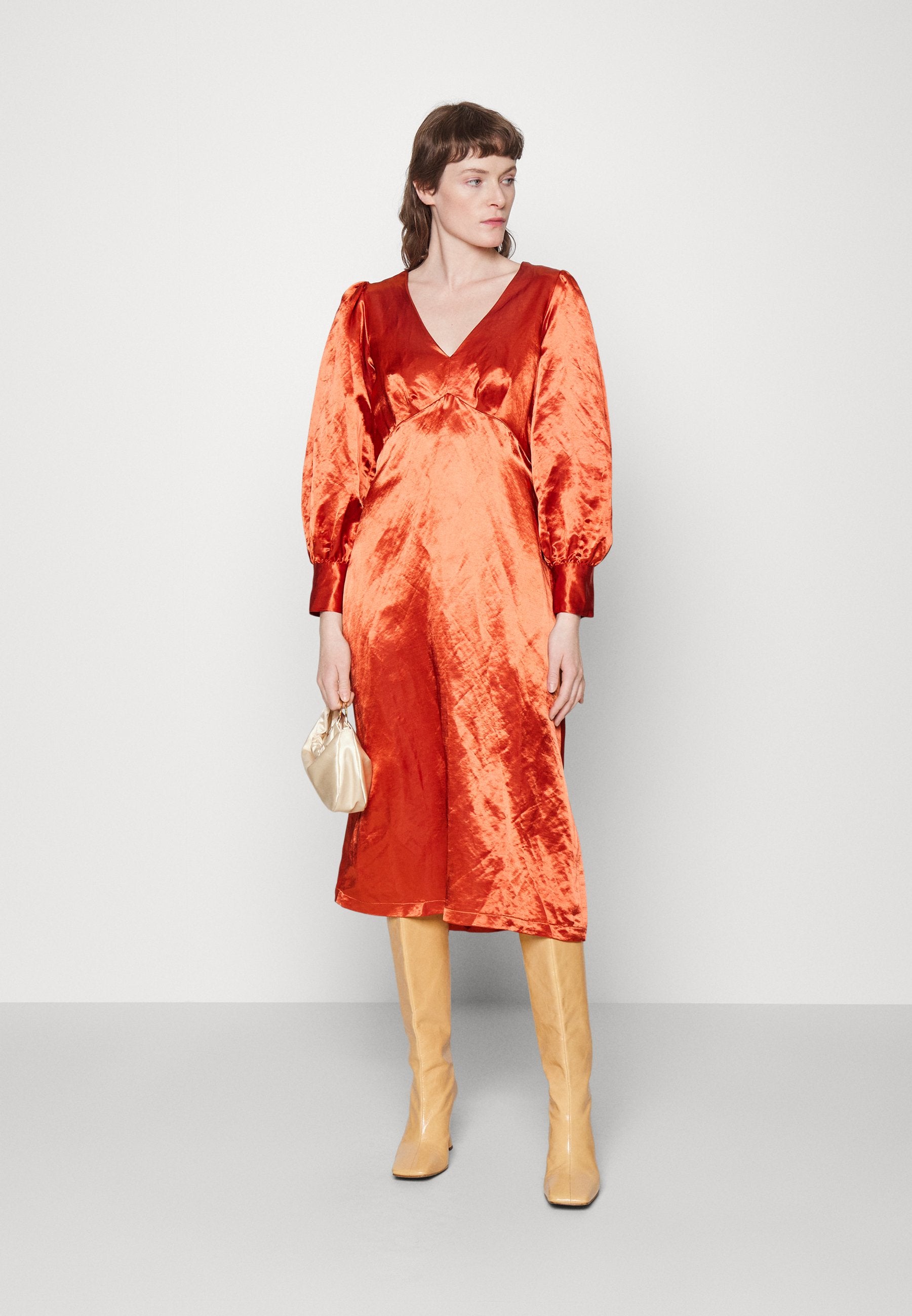 Closet CLOSET LONDON V-NECK MIDI DRESS