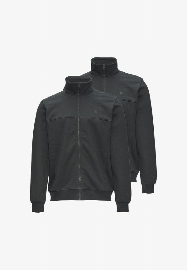 s.Oliver S.OLIVER 2 PACK - Zip-up sweatshirt - schwarz