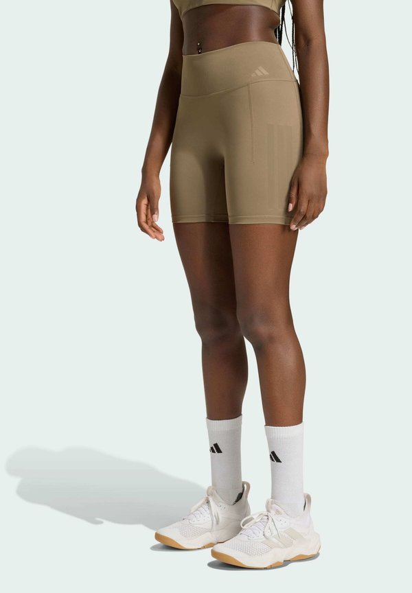 adidas Performance OPT 3S SHO L - Leggings - khaki six