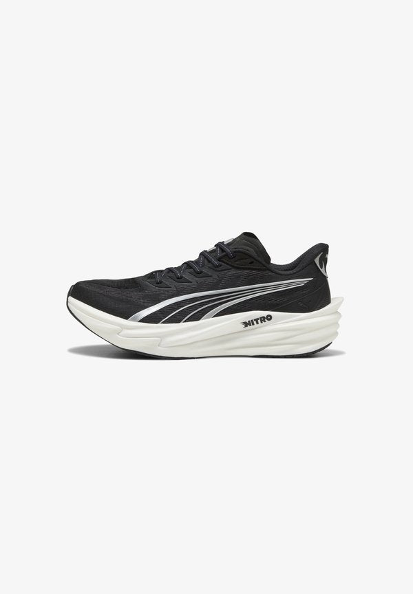Puma LAUFSCHUH DEVIATE NITRO 4 - Road running shoes - black- white- silver