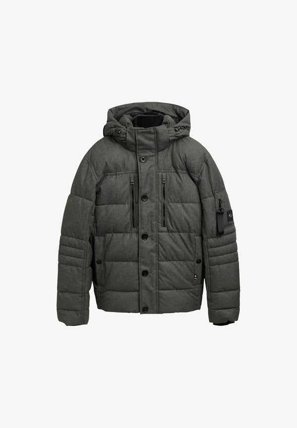 TOM TAILOR PUFFER  - Winter jacket - grey garment dye structure