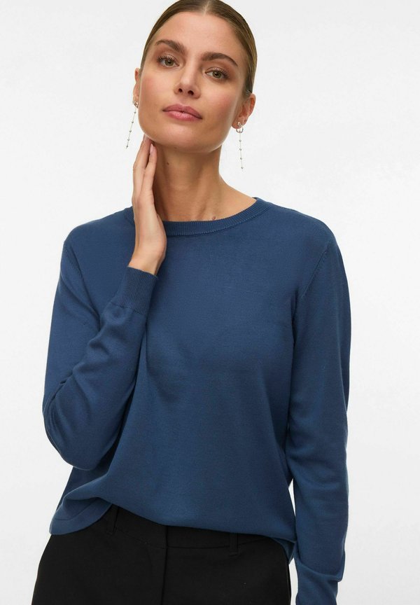 Vero Moda VMSILJE LS O-NECK PULLOVER NOOS - Jumper - dark denim
