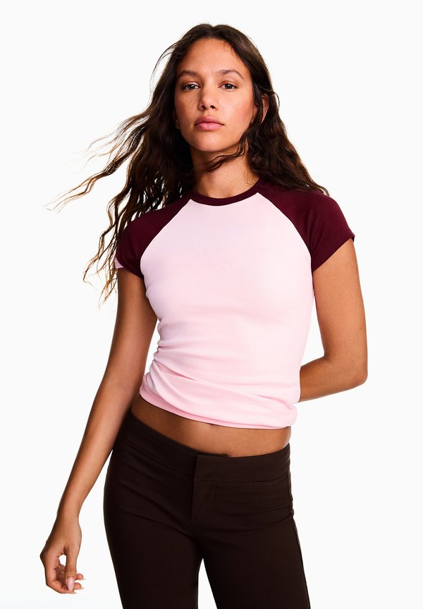 Bershka TSHIRT - Print T-shirt - light pink