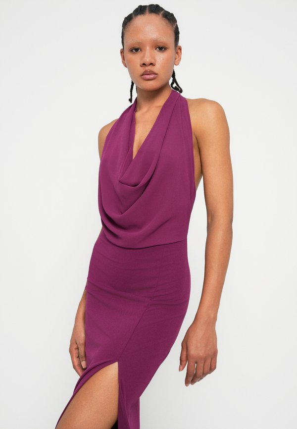WAL G. JASMIN COWL NECK HALTER MAXI
