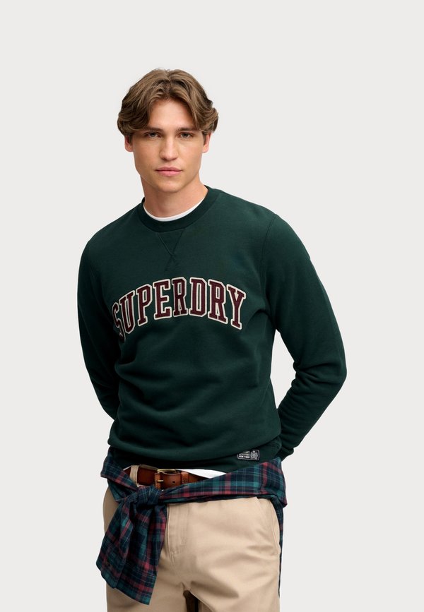 Superdry & Co SUPERDRY SWEATSHIRT PULLOVER ATHLETIC APPLIQUE - Sweatshirt - dunkelgrün