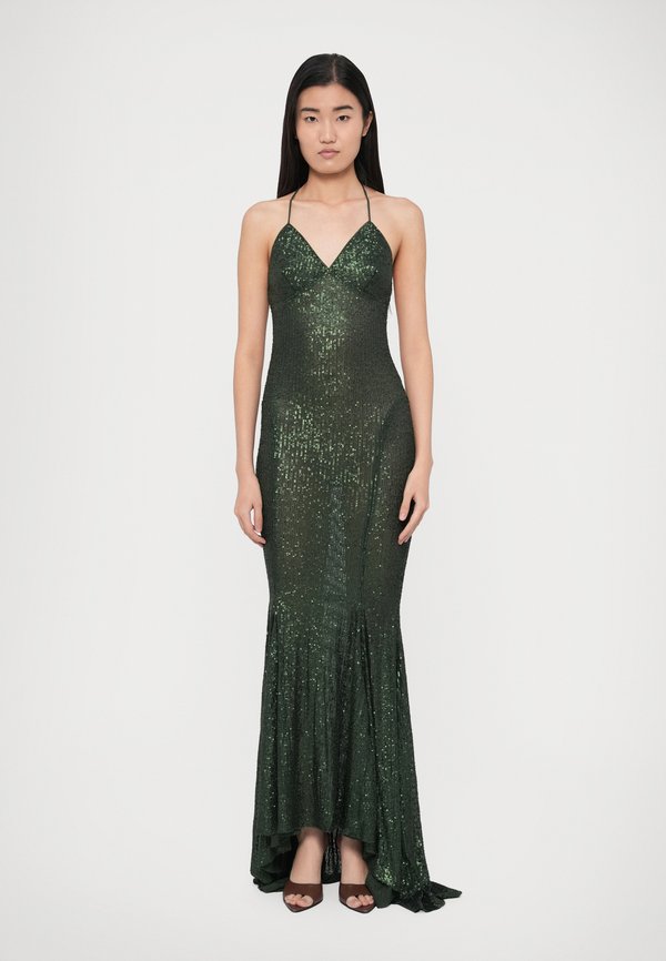 Norma Kamali LOW BACK MERMAID FISHTAIL GOWN