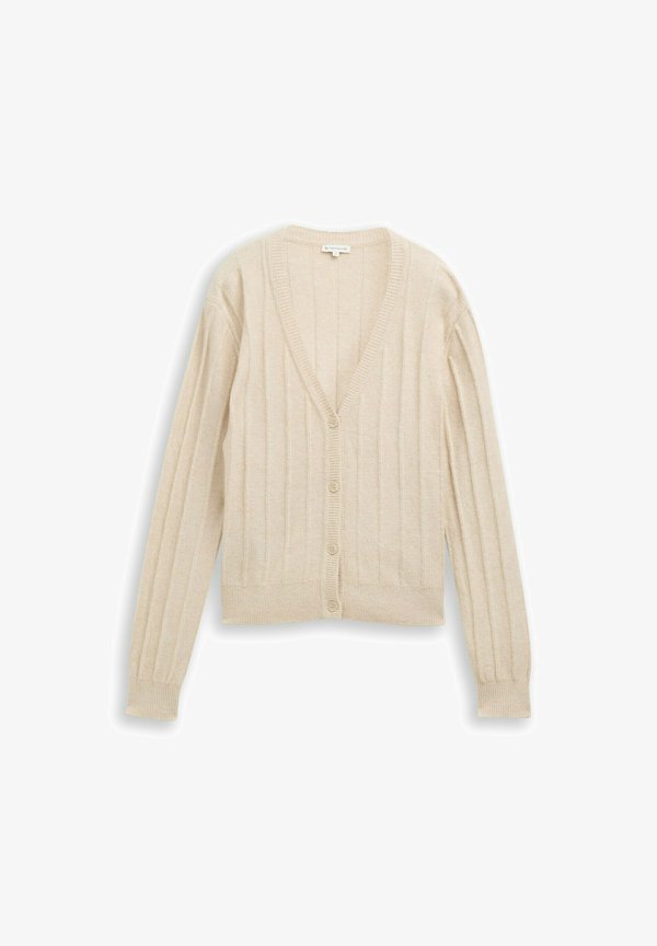 TOM TAILOR Cardigan - sand stone beige melange