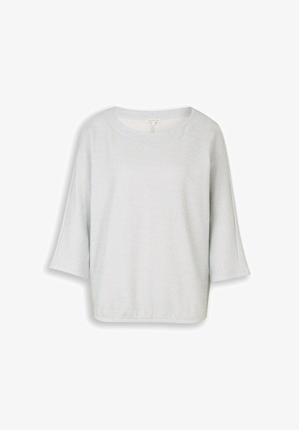 TOM TAILOR MIT FLEDERMAUSÄRMELN - Long sleeved top - soft dusty blue melange
