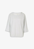 TOM TAILOR MIT FLEDERMAUSÄRMELN - Long sleeved top - soft dusty blue melange