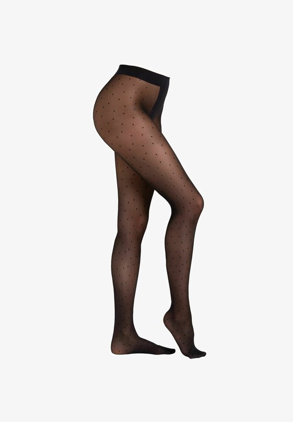 s.Oliver FINE DOTS - Tights - black