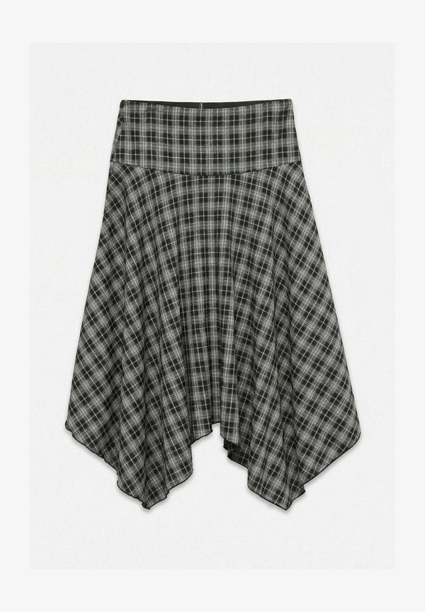 Vero Moda ASYMMETRICAL SKIRT VMLUCKY MIDI SKIRT - A-line skirt - black