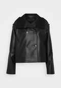 Vero Moda Tall VMNIKOLINA - Faux leather jacket - black