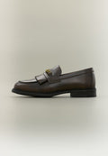 Tommy Hilfiger CHAIN FRINGE LOAFER - Smart slip-ons - brushed brown